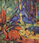 Franz Marc Rehe im Walde (II) oil on canvas